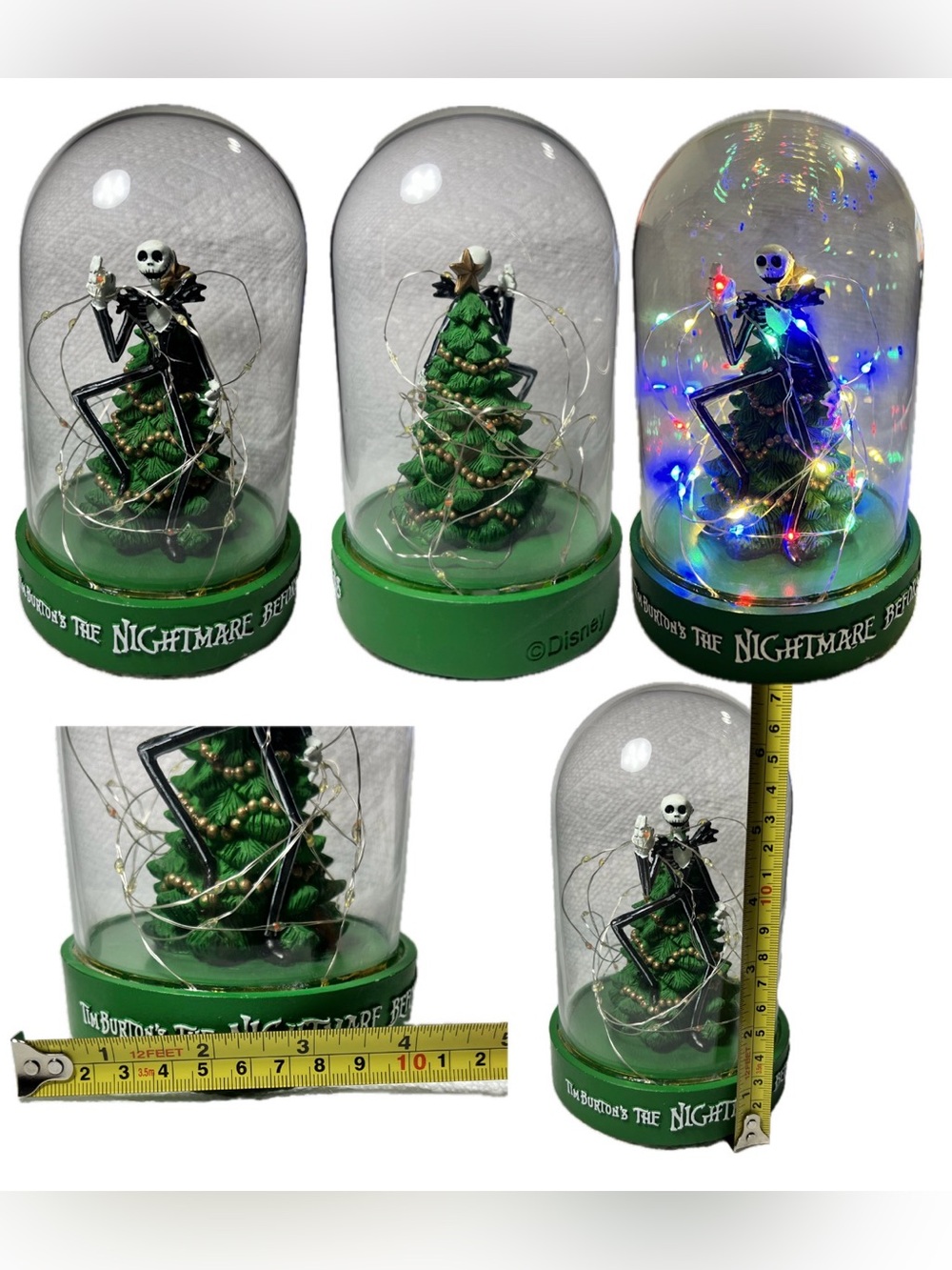 Disney The Nightmare Before Christmas Jack Skellington Green Tree Dome Light